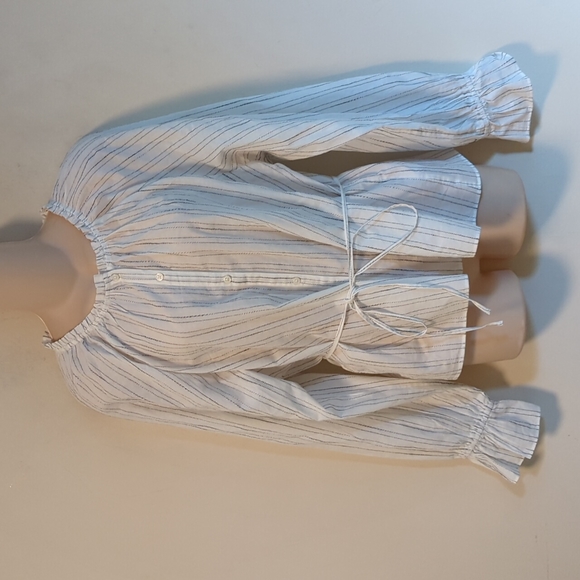 J. Crew Button-Up Tie-Waist Top in Stripe - Picture 5 of 16